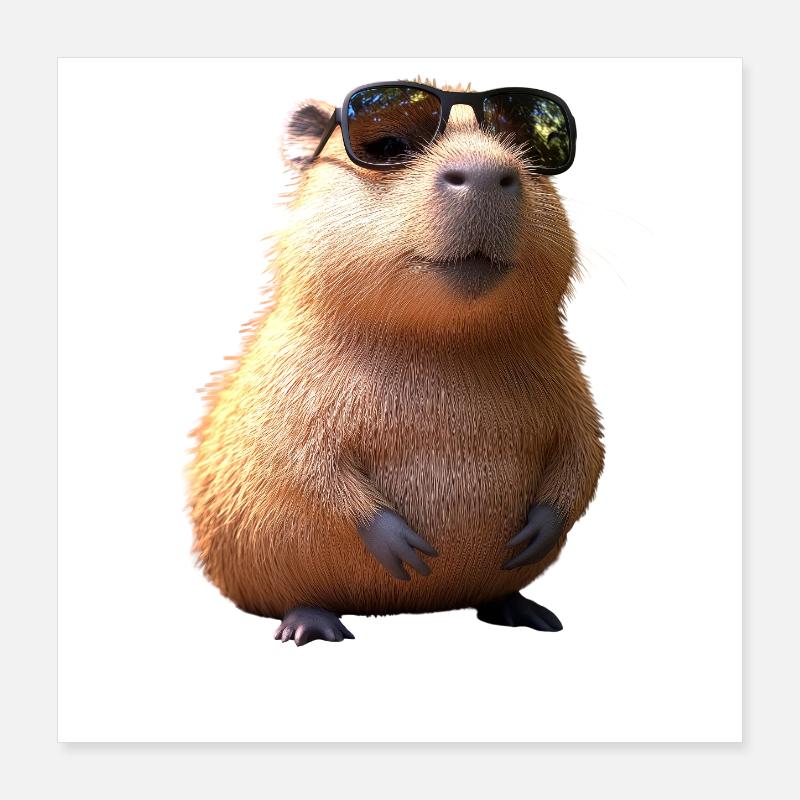 Capybara Be Capy Capybara Drôle Capybara Poster 40 x 40 cm