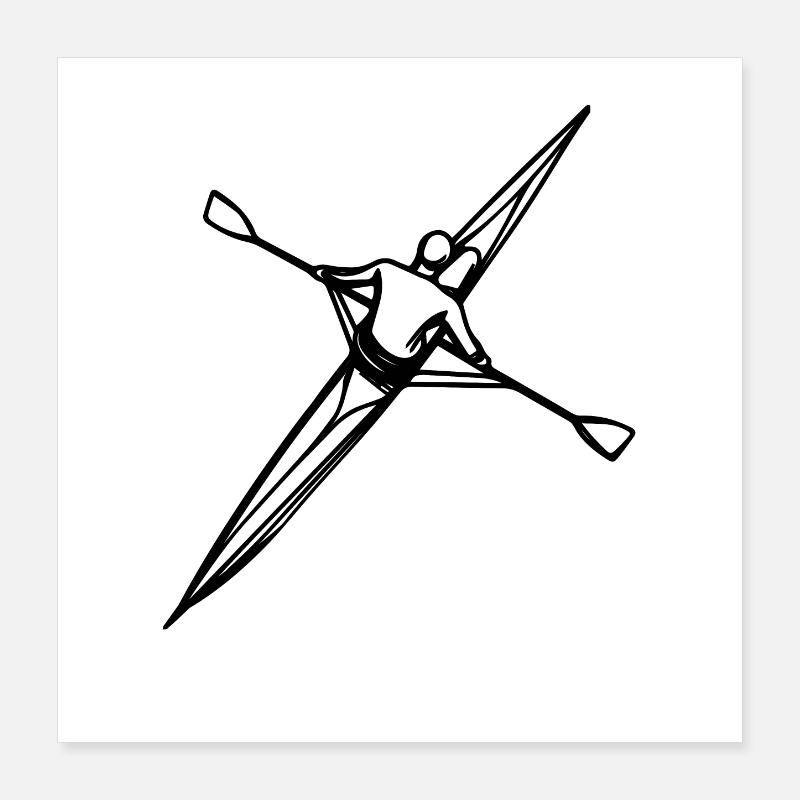 Rameur Poster 40 x 40 cm