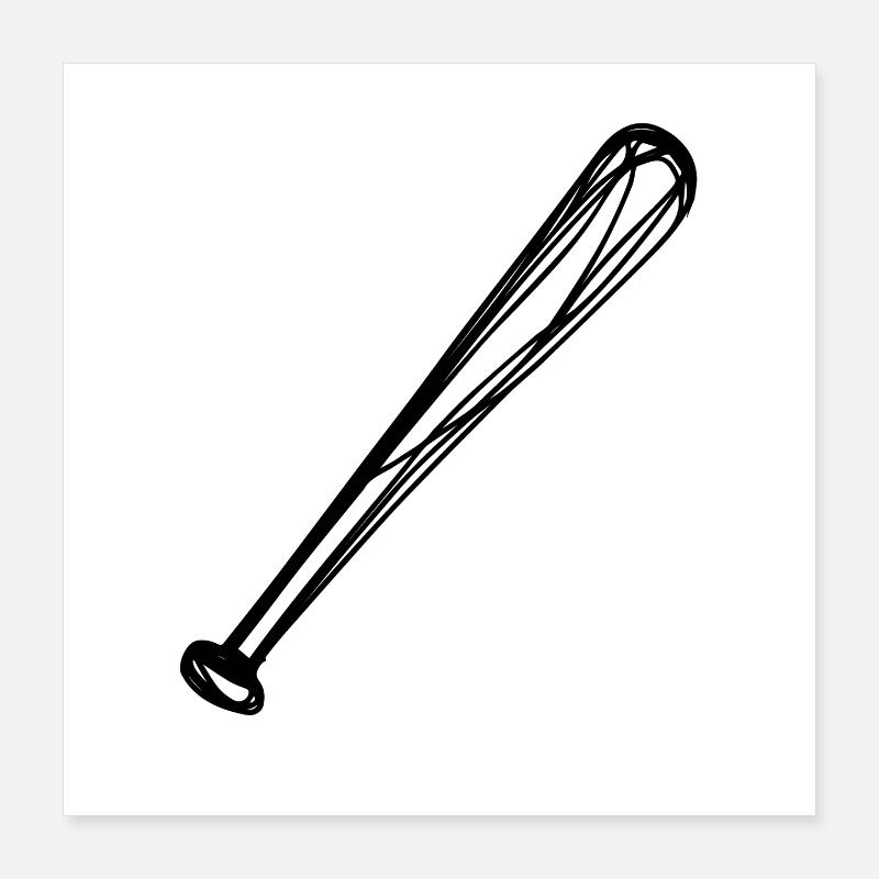 Batte de baseball Poster 40 x 40 cm