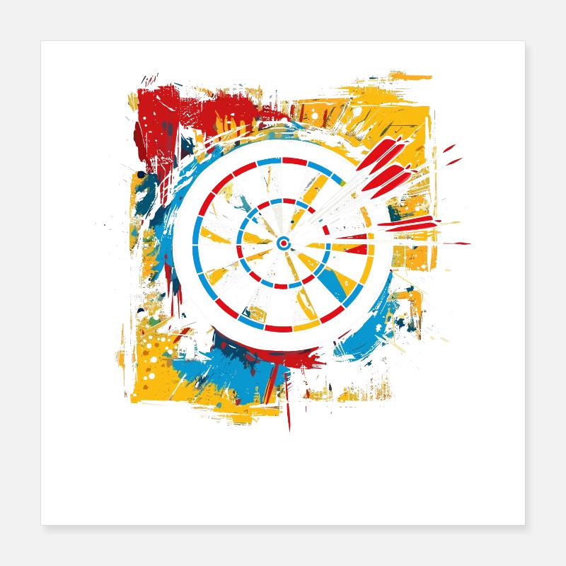 Dartscheibe Graffiti Poster 40x40 cm