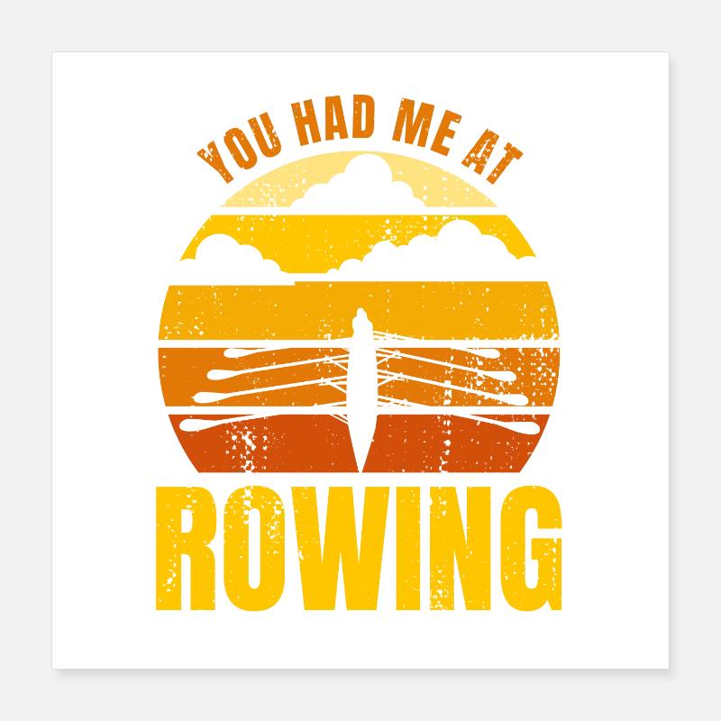 Vous m’avez eu à l’aviron Poster 40 x 40 cm