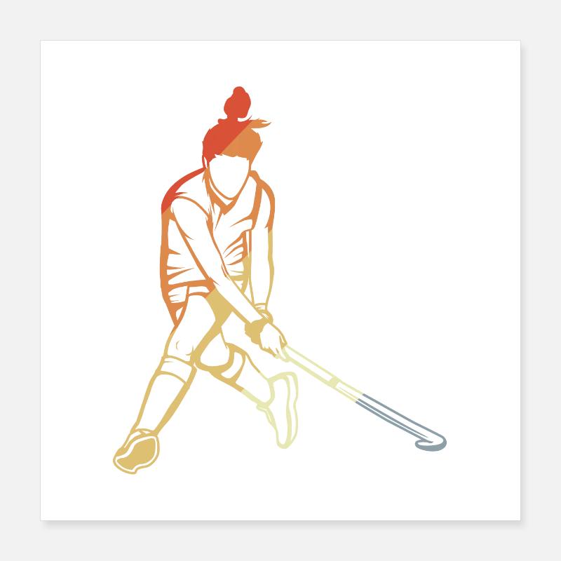 Hockey Junge Poster 40x40 cm