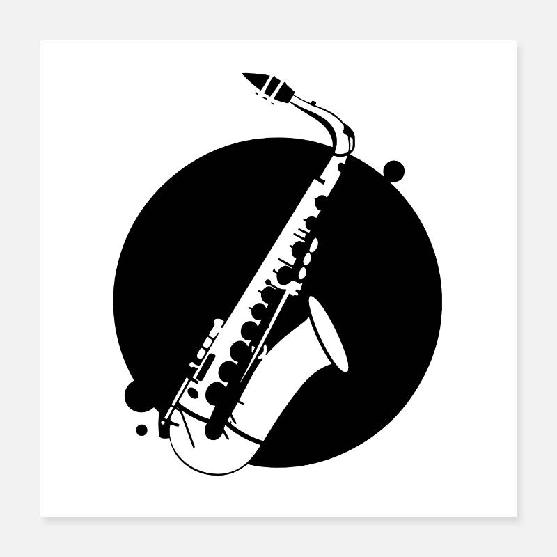 Saxophone Poster 16" x 16" (40x40 cm)