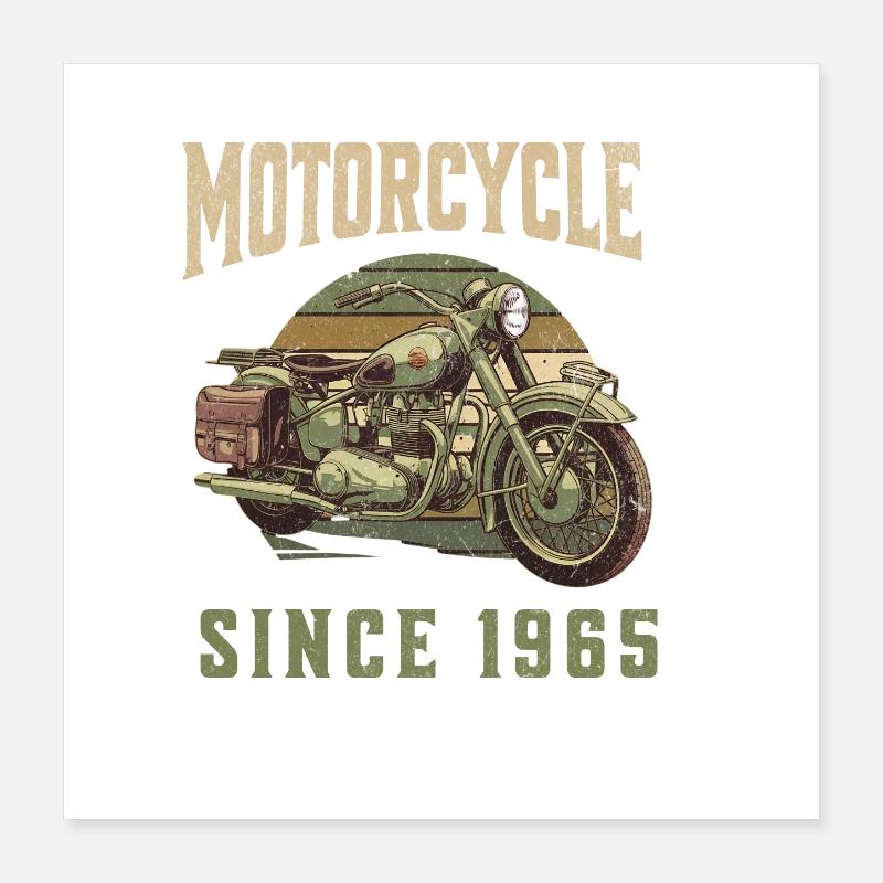 Legend 1965 – Vintage motorcycle design Poster 16" x 16" (40x40 cm)