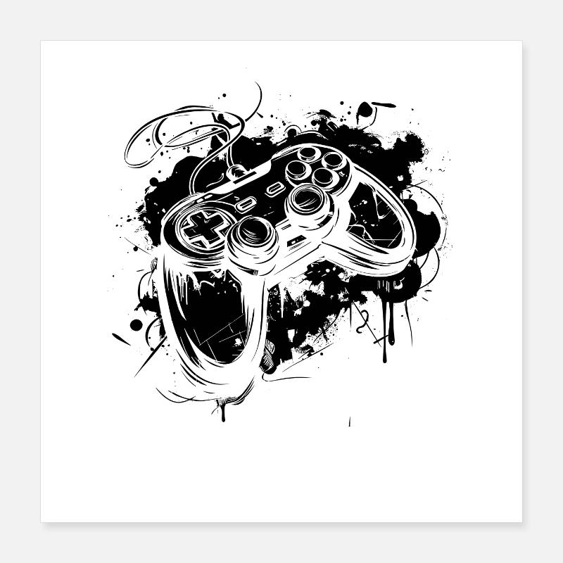 Manette de jeu Poster 40 x 40 cm