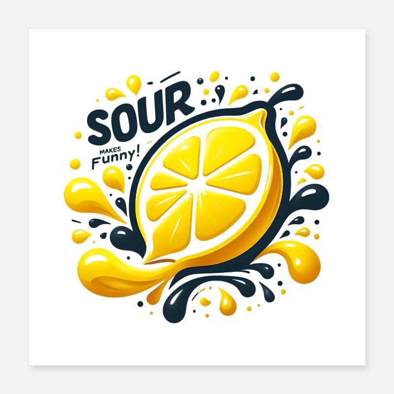 Lemon Splash Poster 40 x 40 cm