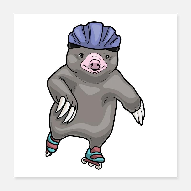 Patins en ligne Mole Poster 40 x 40 cm