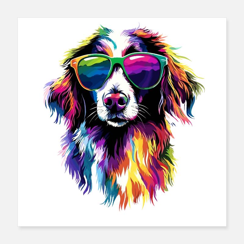 Australian Shepherd Dog Lover Cute Aussie Poster 16" x 16" (40x40 cm)