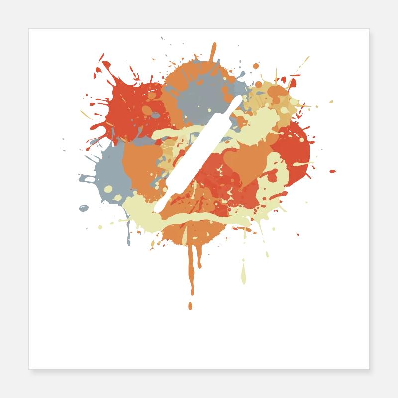 Rolling pin sketch Poster 16" x 16" (40x40 cm)