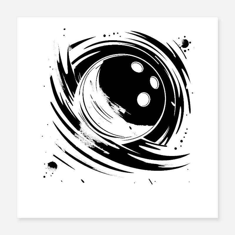 Graphiques de bowling Poster 40 x 40 cm