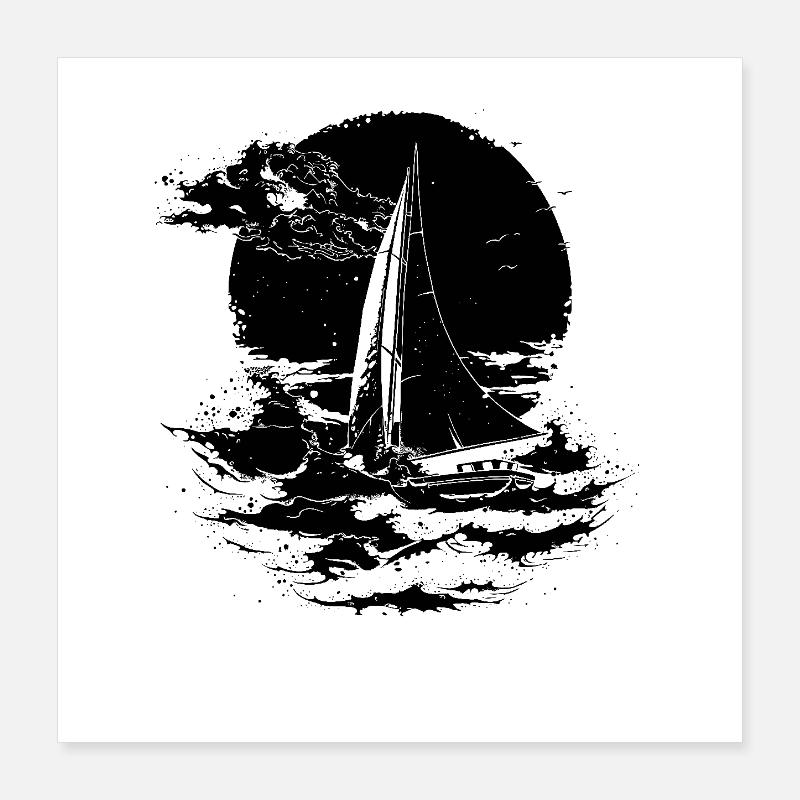 Segeln Poster 40x40 cm