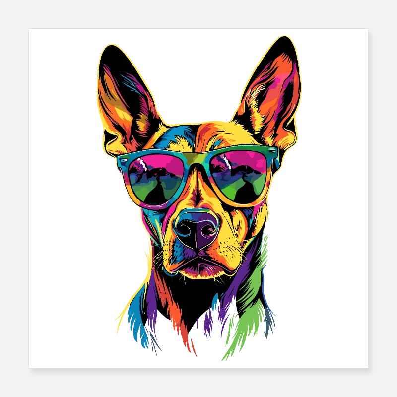 Rhodesian Ridgeback Jagdhund Hunde Stolz Ridgeback Poster 40x40 cm