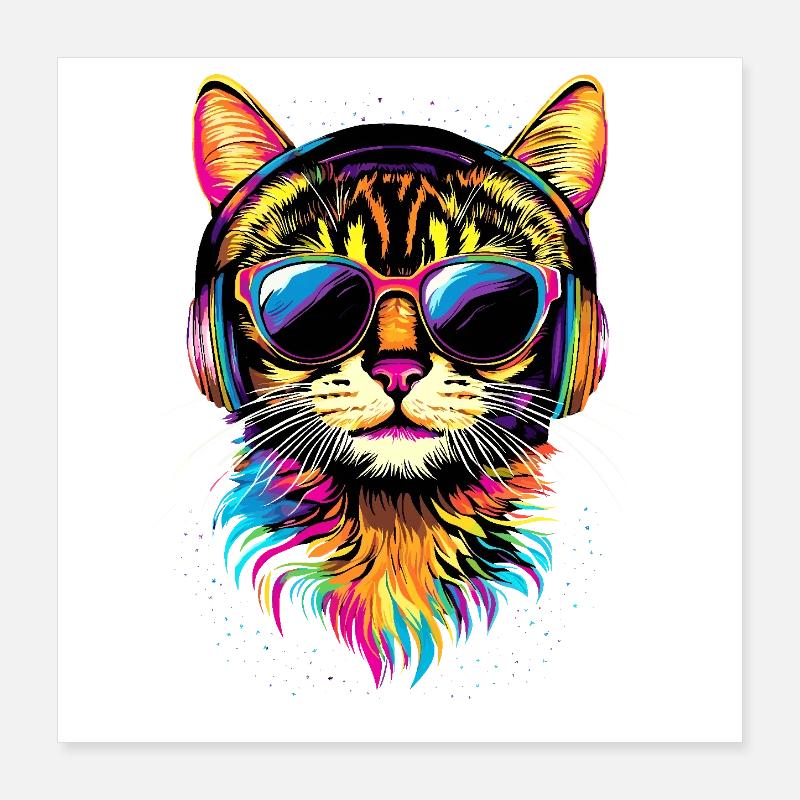 Chat Bengal Chat Léopard Chat Leopardette Chats Bengale Poster 40 x 40 cm