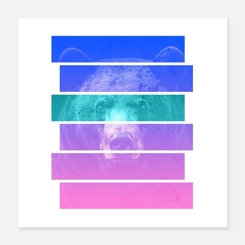Bear Poster 16" x 16" (40x40 cm)