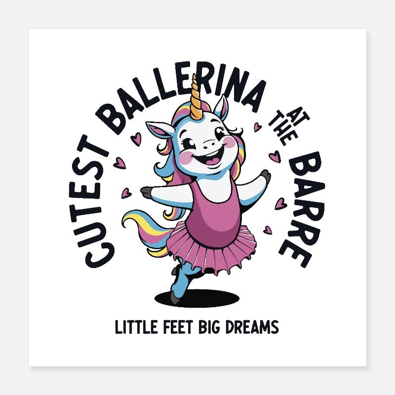 La ballerine la plus mignonne de la barre Poster 40 x 40 cm