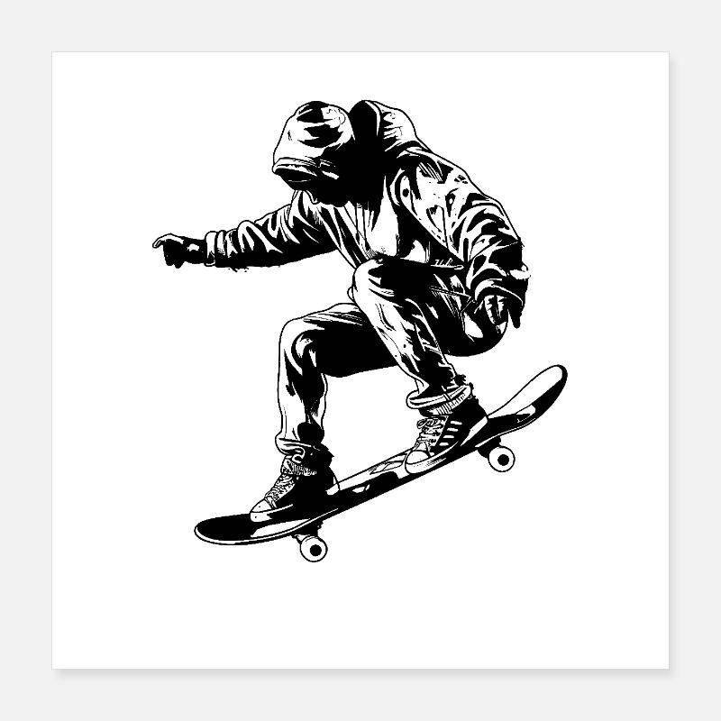 Skateboarder Poster 40x40 cm