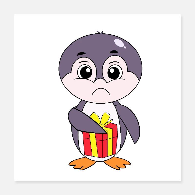 Pingouin élégant, polyvalent pour chaque instant Poster 40 x 40 cm