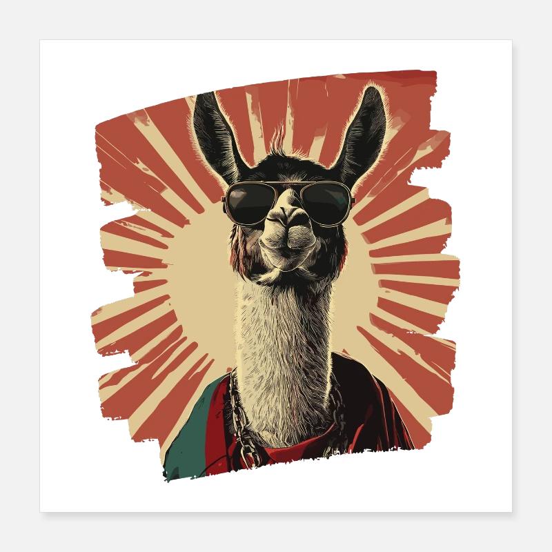 Alpaca Poster 16" x 16" (40x40 cm)