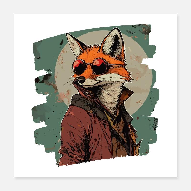 Renard Poster 40 x 40 cm
