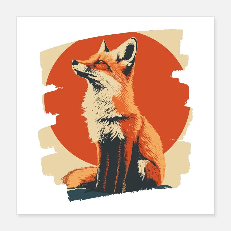 Renard Poster 40 x 40 cm
