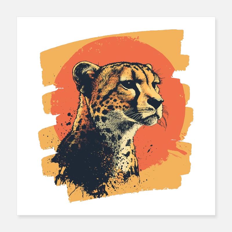 Guépard Poster 40 x 40 cm