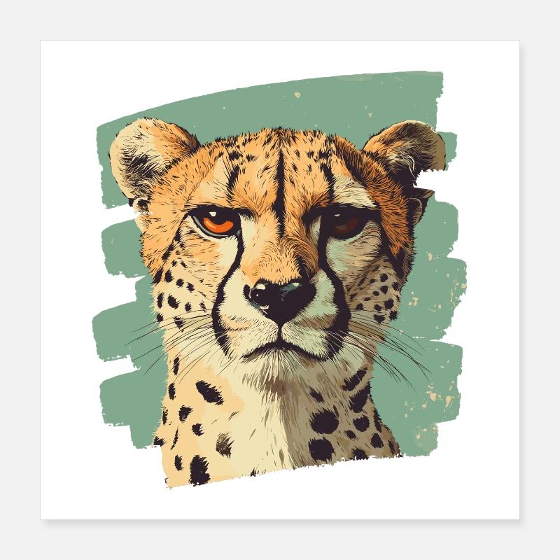 Gepard Poster 40x40 cm