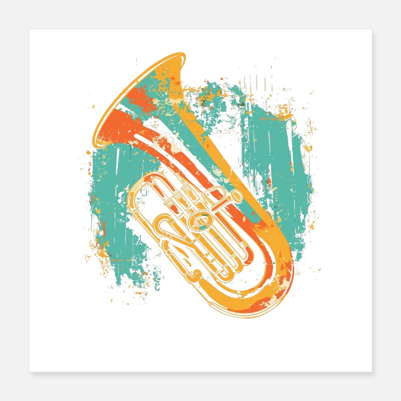 Tuba Graphique Poster 40 x 40 cm