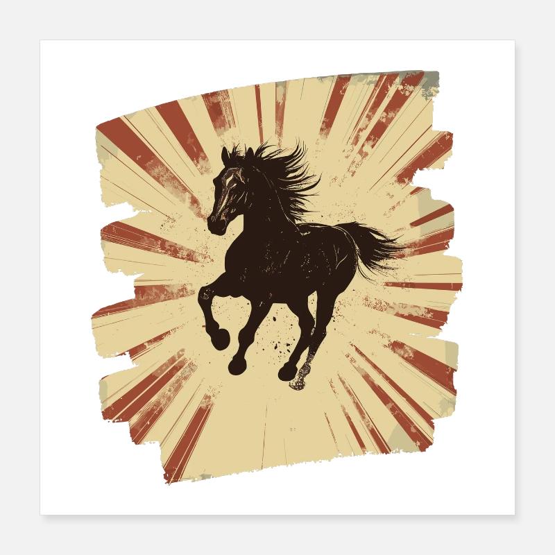 Pferd Poster 40x40 cm