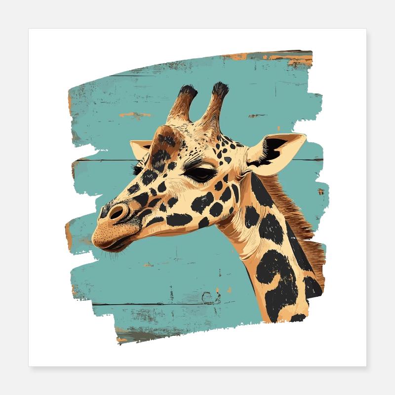 Girafe Poster 40 x 40 cm