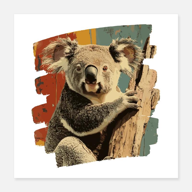 Ours Koala Poster 40 x 40 cm