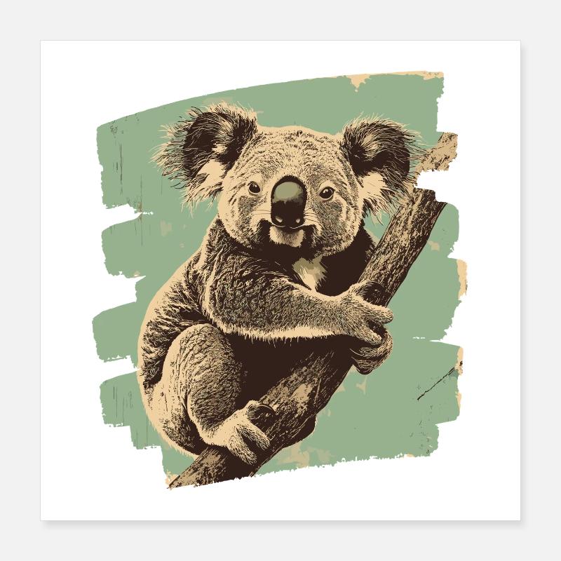Ours Koala Poster 40 x 40 cm