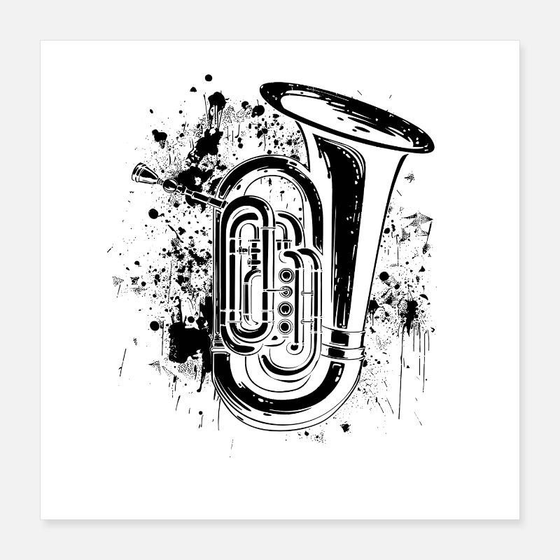 Tuba Poster 40 x 40 cm