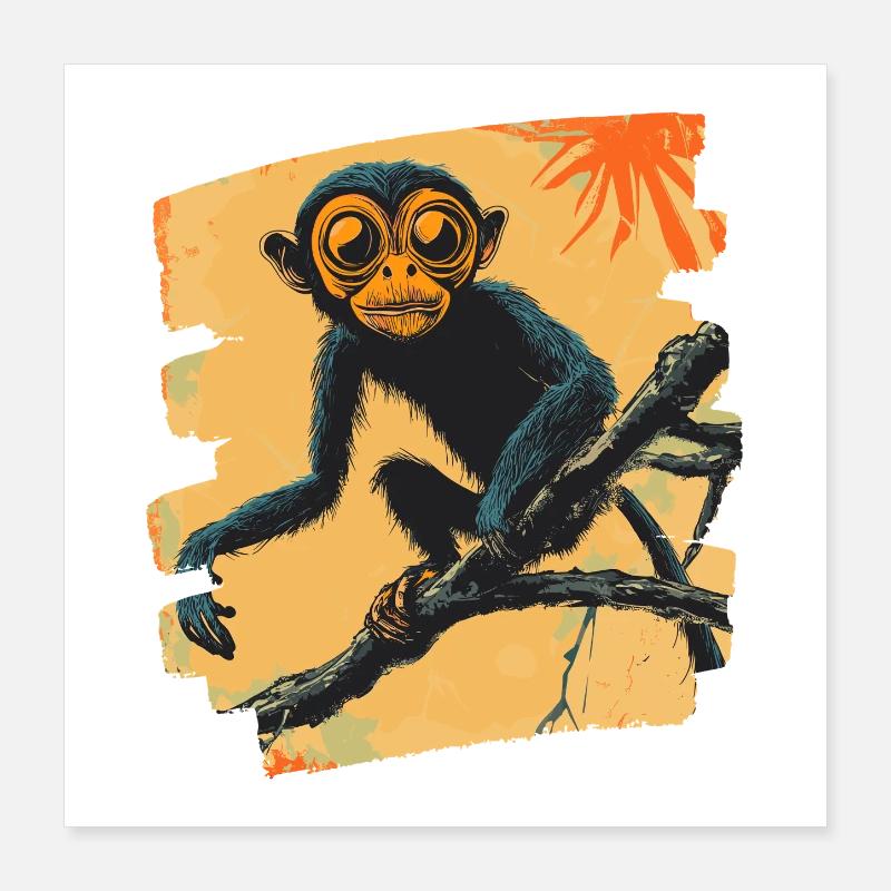 Singe Poster 40 x 40 cm