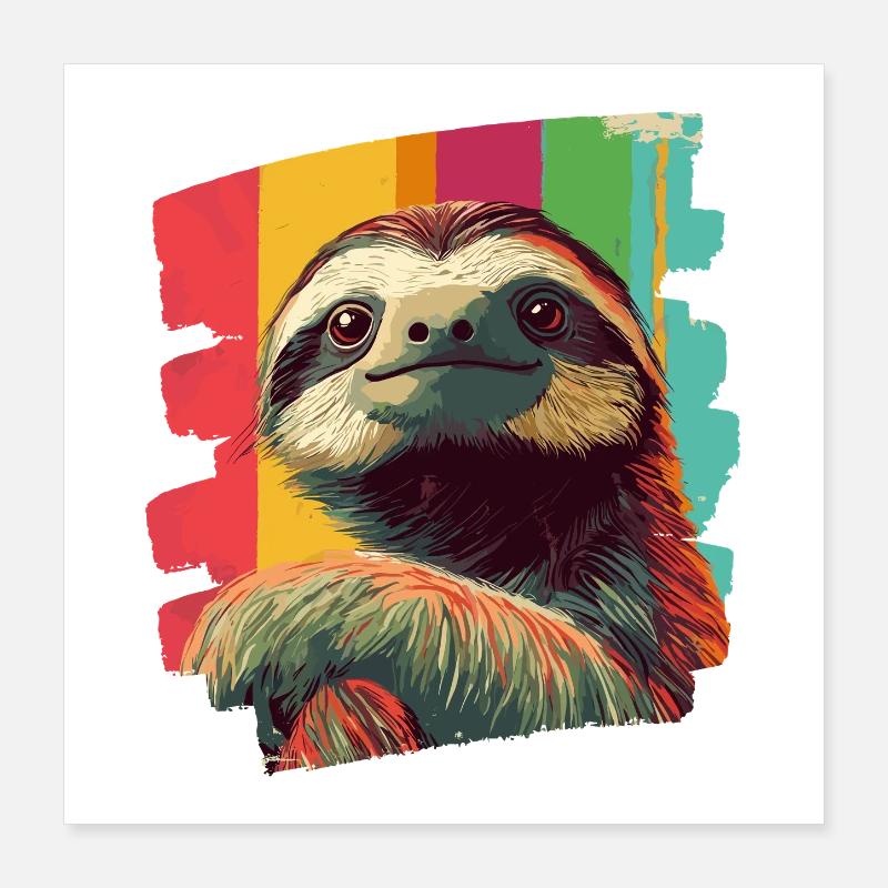 Sloth Poster 16" x 16" (40x40 cm)