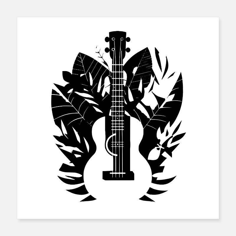 Funny Ukulele Poster 16" x 16" (40x40 cm)