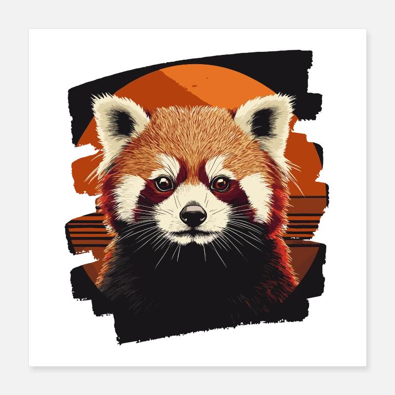 Petit panda Poster 40 x 40 cm