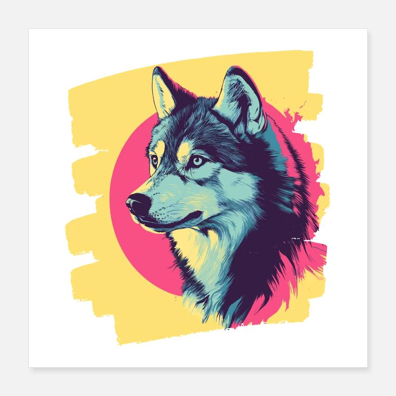 Husky Poster 40x40 cm