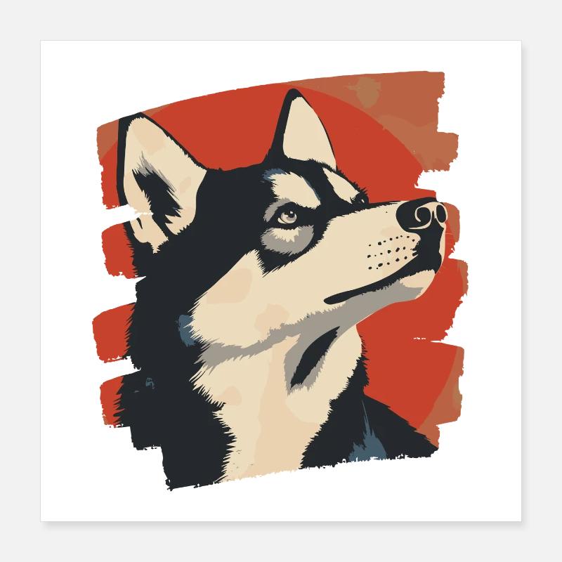 Husky Poster 40x40 cm