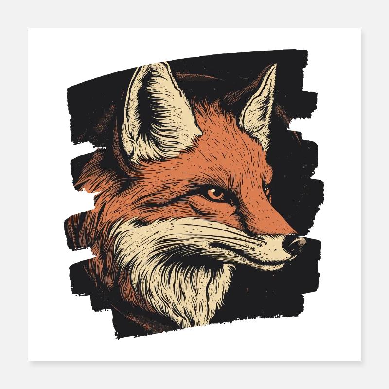 Fuchs Poster 40x40 cm