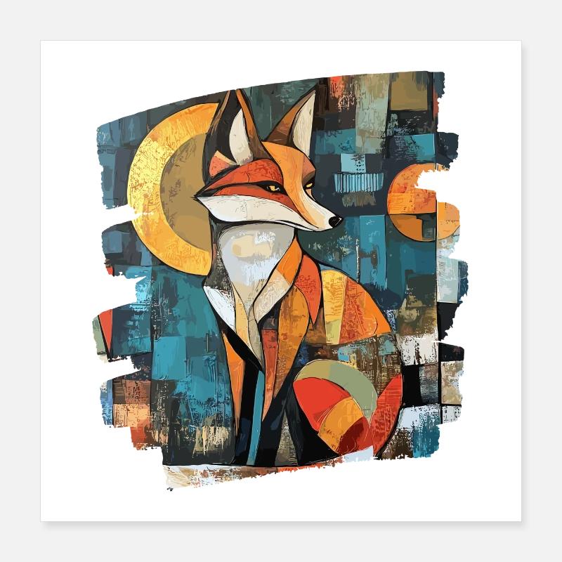 Fuchs Poster 40x40 cm