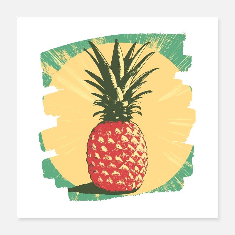Pineapple Poster 16" x 16" (40x40 cm)