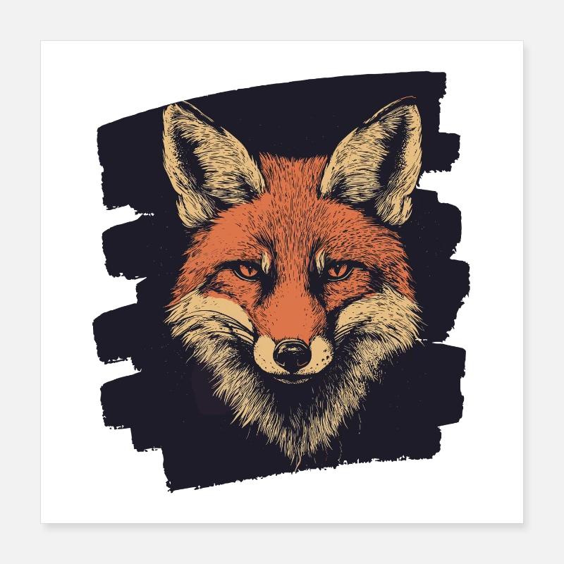 Fuchs Poster 40x40 cm