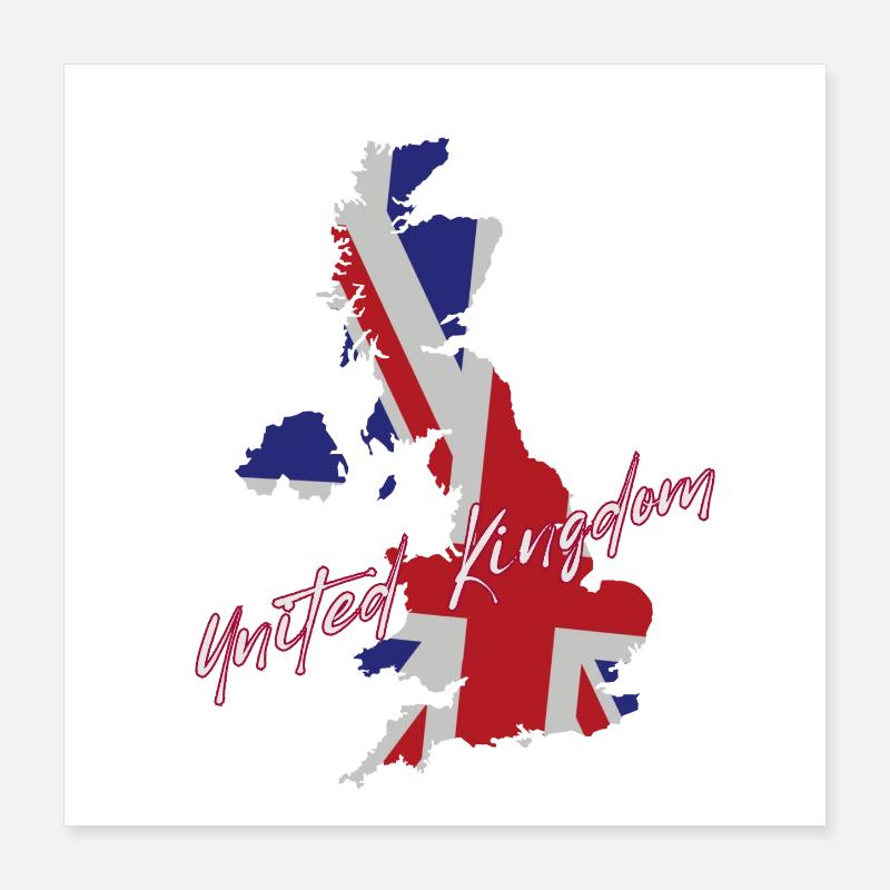 Fierté britannique, drapeau du Royaume-Uni Poster 40 x 40 cm