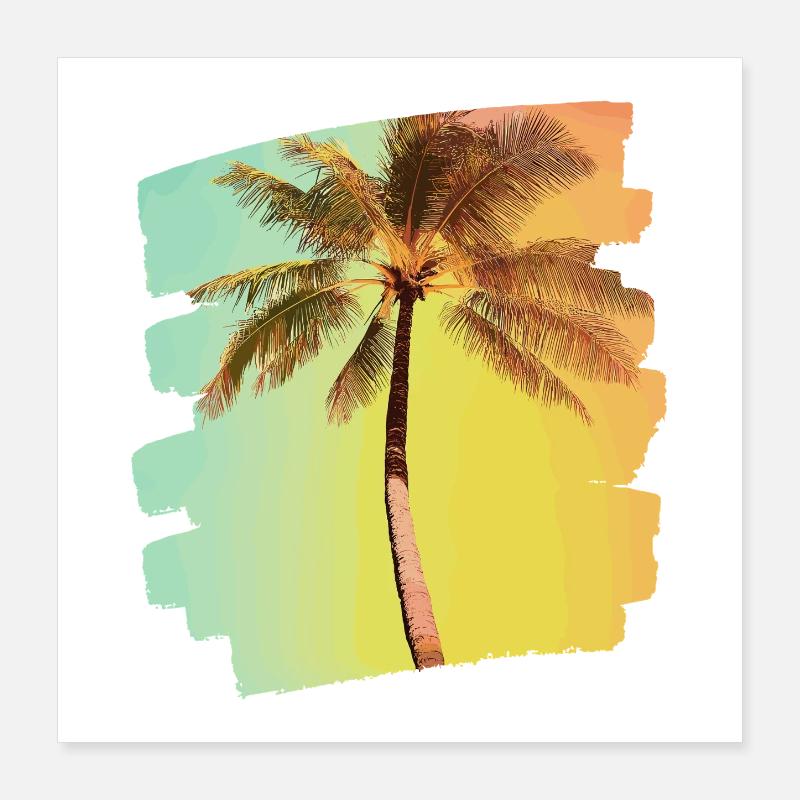 Palm tree Poster 16" x 16" (40x40 cm)