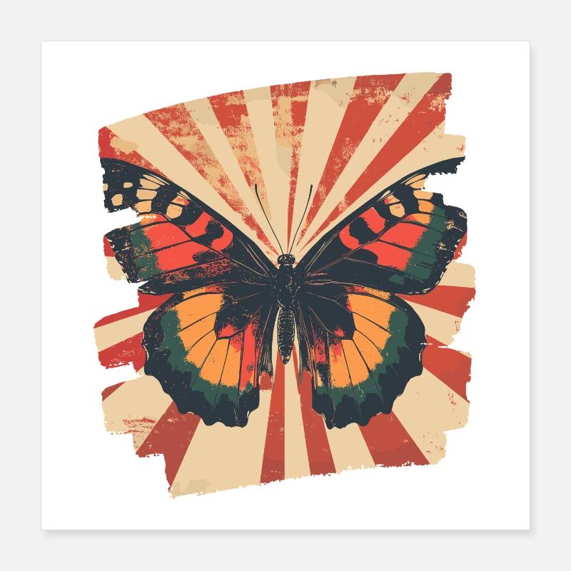 Schmetterling Poster 40x40 cm