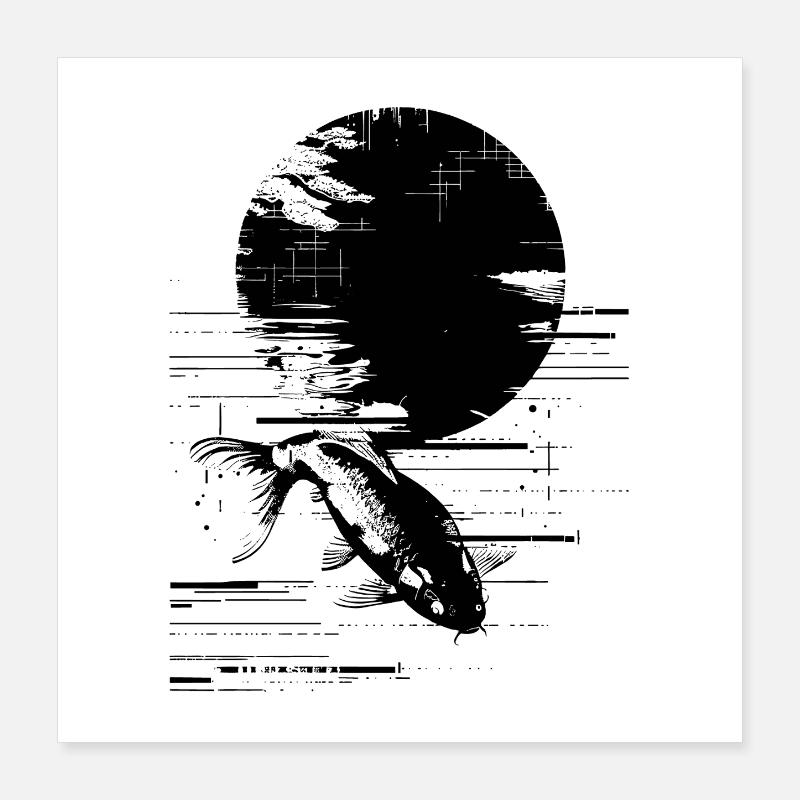 Pêche Poster 40 x 40 cm