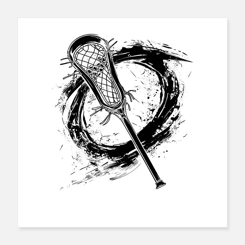 Lacrosse Schläger Poster 40x40 cm