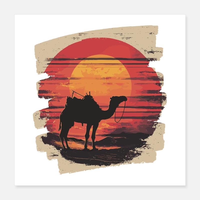 Kamel Poster 40x40 cm