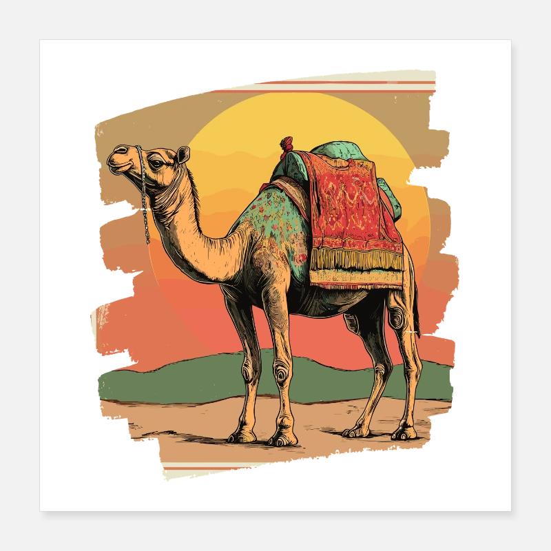 Chameau Poster 40 x 40 cm