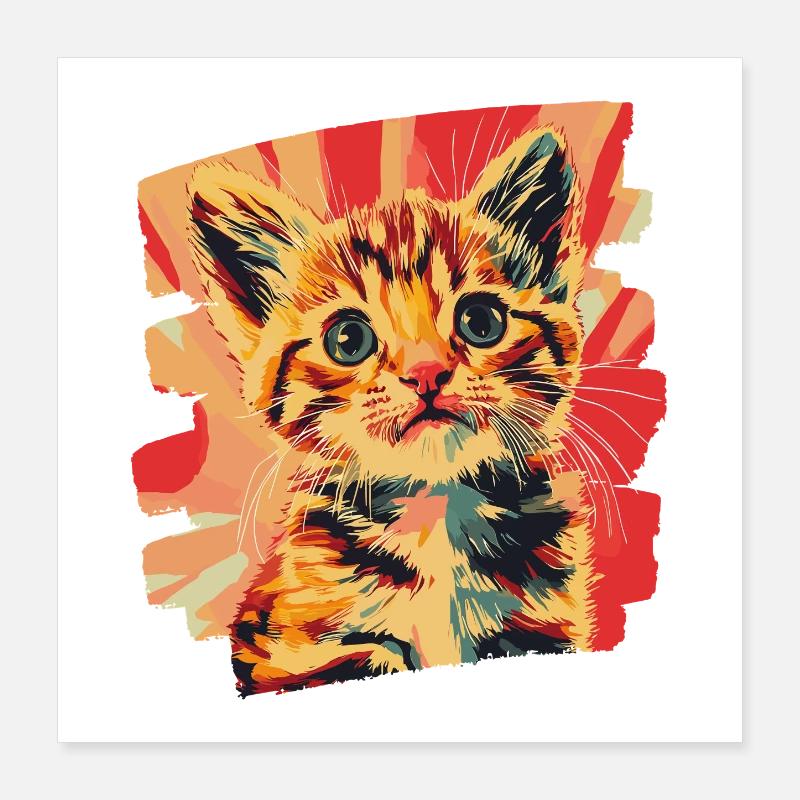 Kätzchen Poster 40x40 cm